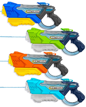 Doviden 4-pack water guns with 600ml tanks for family pool battles.