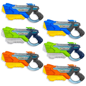 Doviden 6-pack watergun with visible tank for quick water level checks.