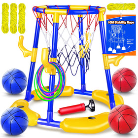 Doviden pool basketball hoop with anti-drift system for stable water play.