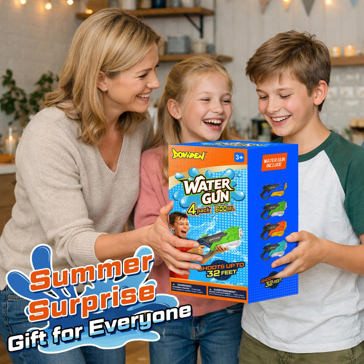 Ergonomic grip suitable for both kids and adults.
