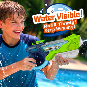 Doviden watergun with 600ml tank shows water level at a glance for pool battles.