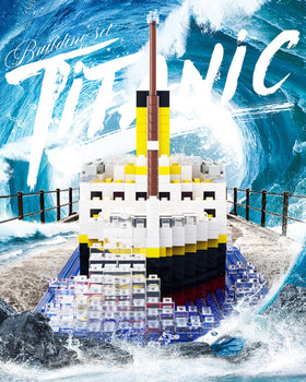 dOvOb Titanic micro blocks set features two figures for interactive play.