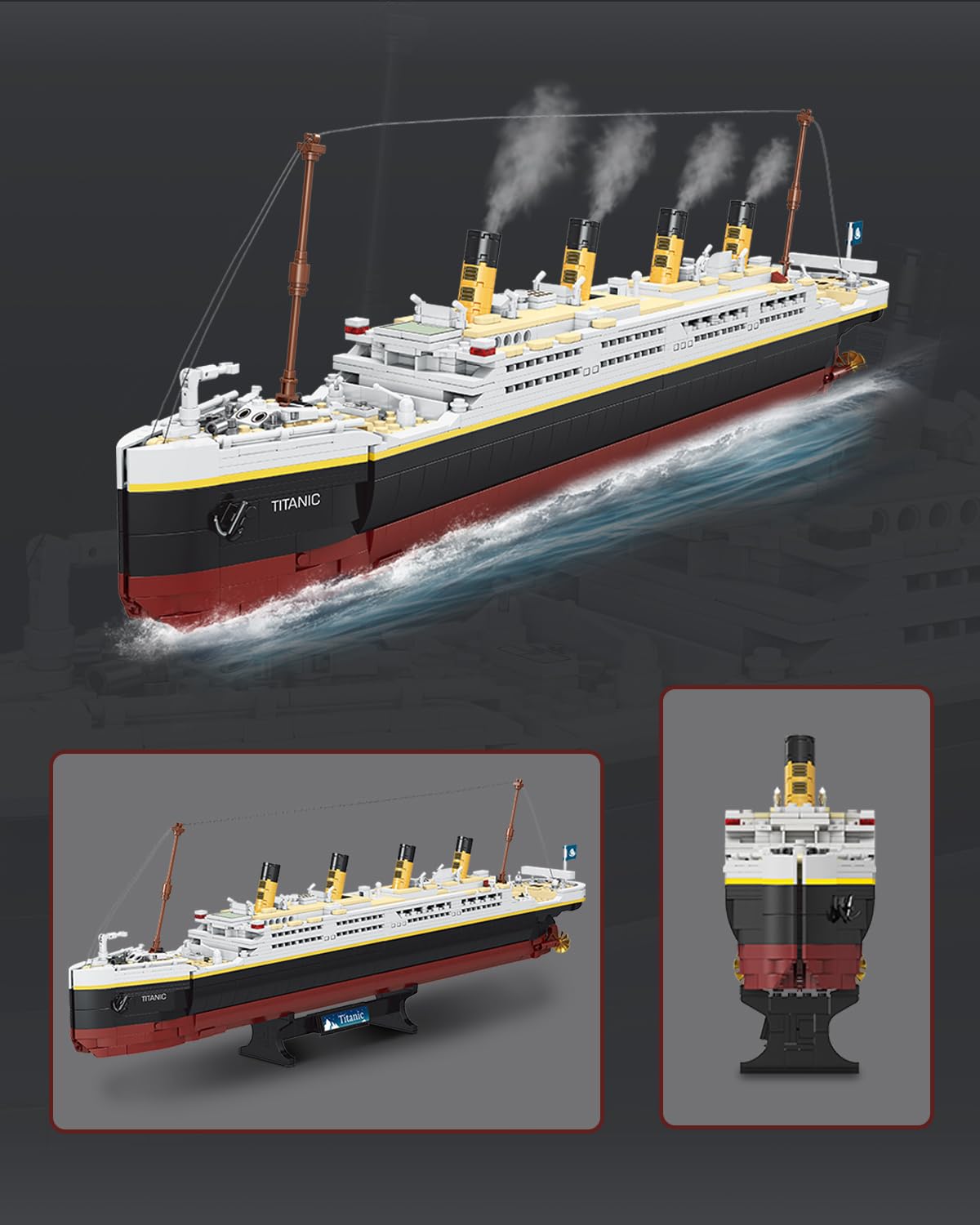 dOvOb Titanic model brick variety and colors for detailed construction.