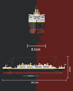 dOvOb Titanic model compatible with major brands for flexible building.