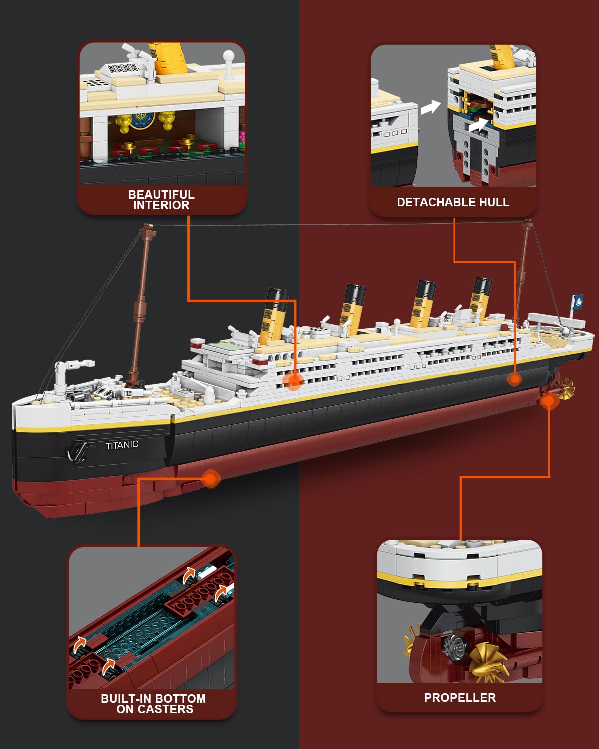 dOvOb Titanic model gift packaging ready for a thoughtful present.