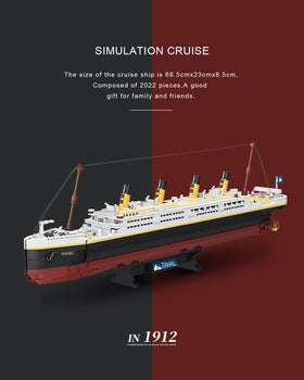 dOvOb Titanic model instruction color guide helps accurate assembly.