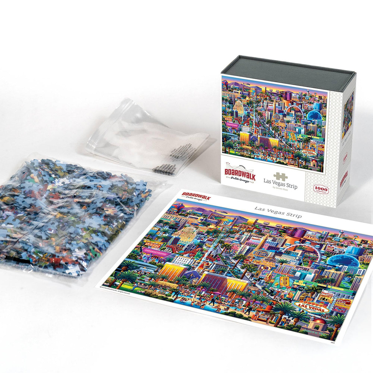 Dowdle 1000-piece puzzle interlocking pieces provide a satisfying, snug fit.