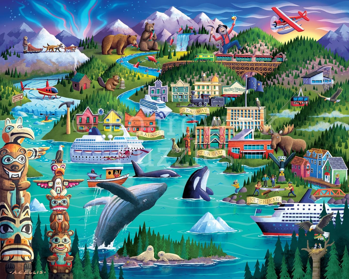 DOWDLE Boardwalk Puzzles 500-piece assembly shown for group and solo evenings.