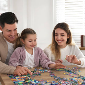 Dowdle collectible packaging with magnetic closure preserves the puzzle as a keepsake.