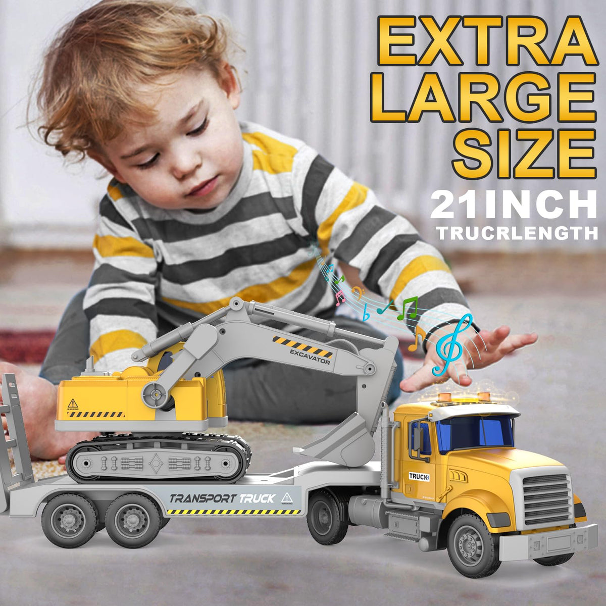 DOWELLIN sound and light truck displays flashing LEDs and realistic audio for immersive play.