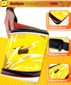 DOXUA 1008 binder with zipper closure protects cards from dust and moisture.