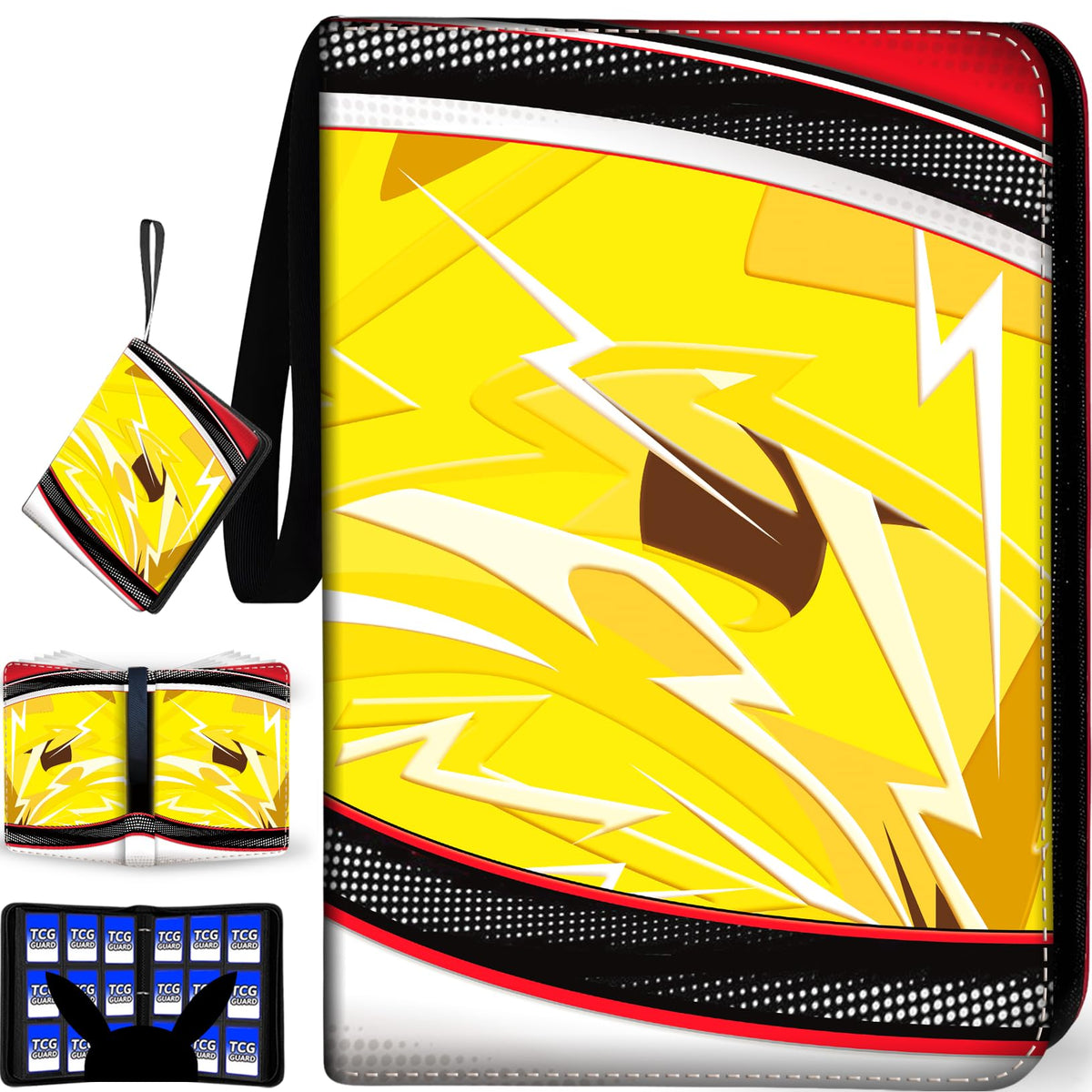 DOXUA 1008 Card Binder yellow cover keeps cards organized on the go.