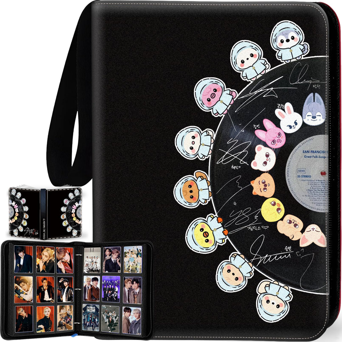 DOXUA Stray Photocards Binder open showing 1008 pockets for collections