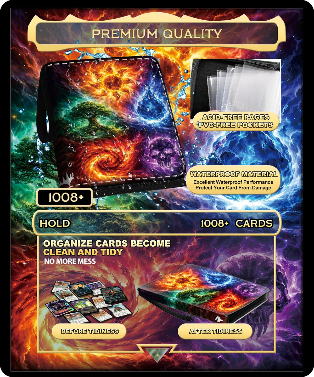 DOXUA waterproof and dustproof zipper helps protect cards on the go.