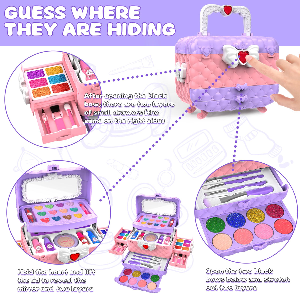 Dpai 54 piece makeup kit contents spark creativity and imaginative play