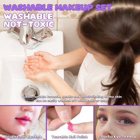 Dpai kit purple brushes set helps smooth application during dress-up sessions