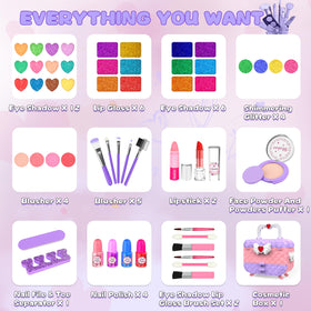 Dpai washable princess makeup set cleans with water after play