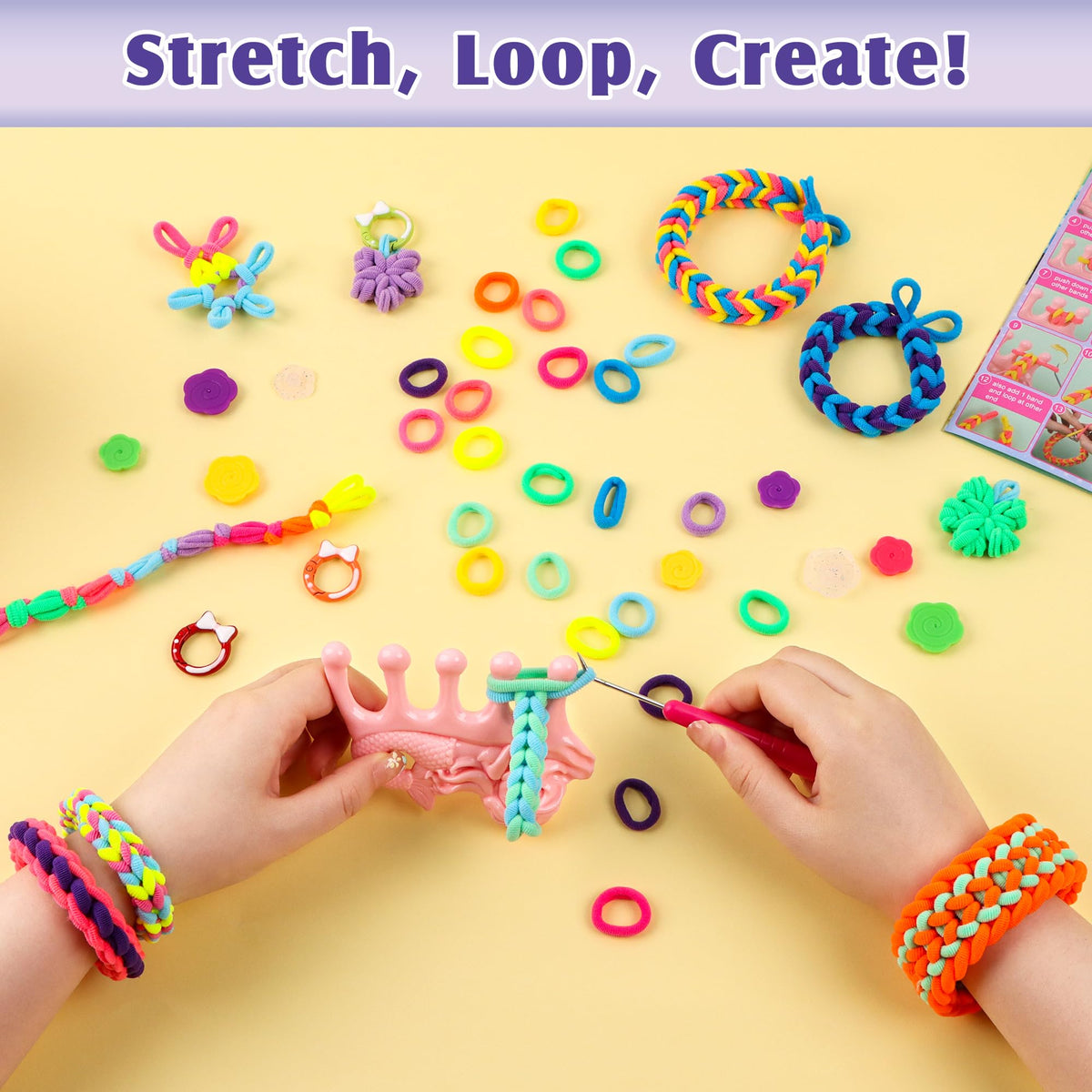 DPAPDI 12-color fabric loops fuel versatile bracelet and accessory projects.