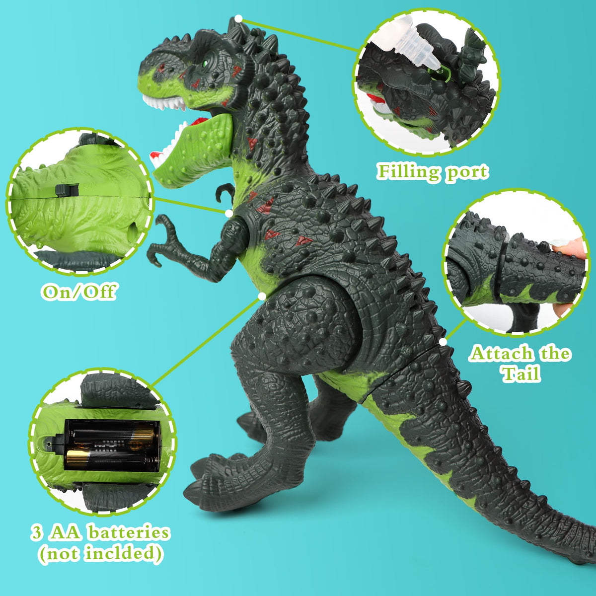 DPAPDI dinosaur toy makes a great gift for kids aged 3-7.