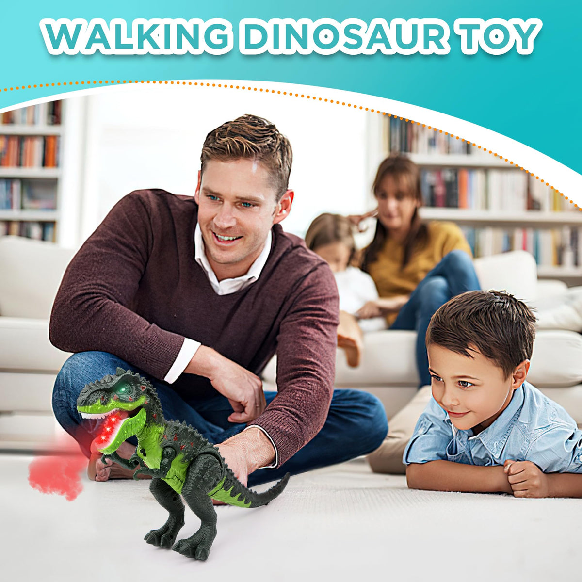 DPAPDI dinosaur toy glowing LED flame for dramatic nighttime play.