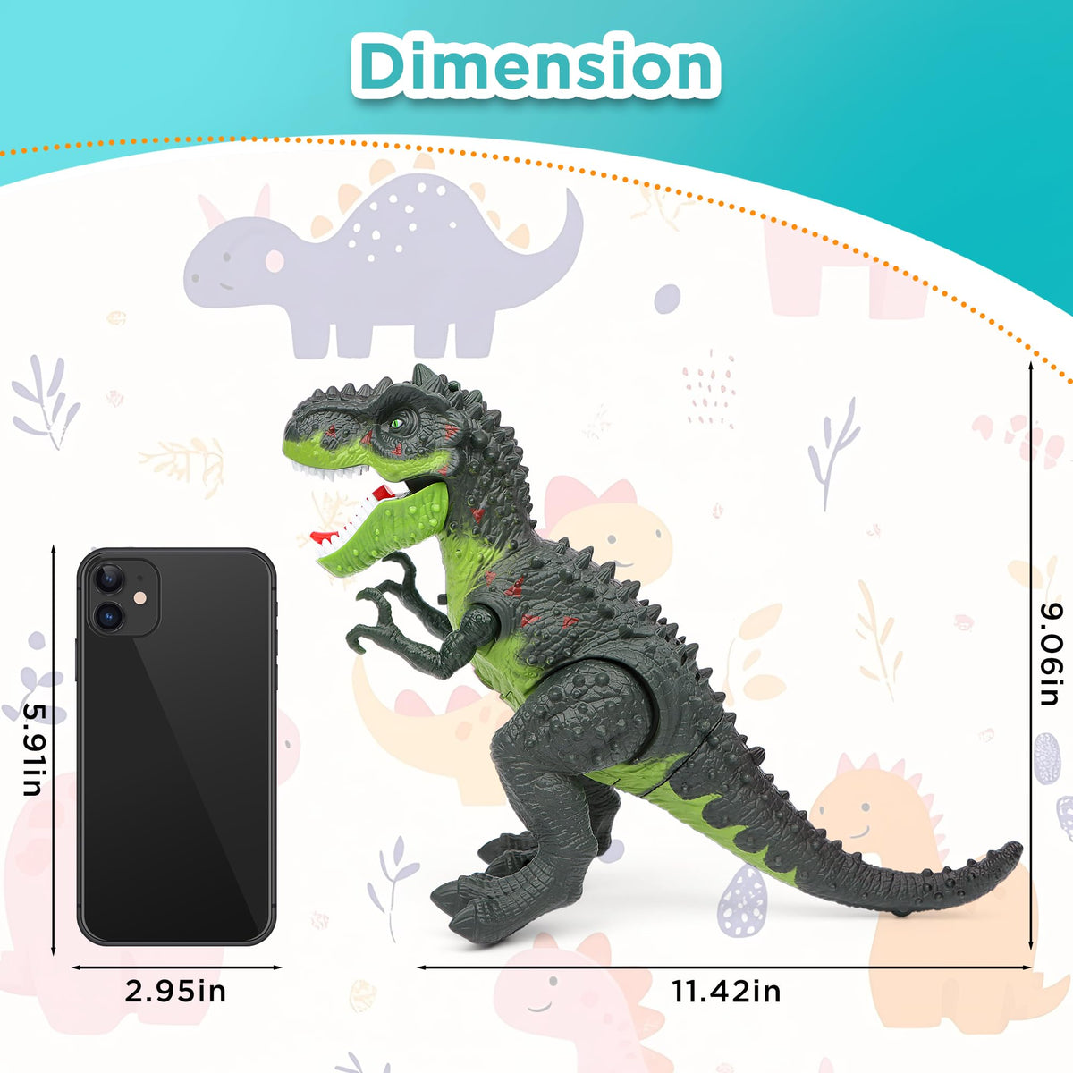 DPAPDI dinosaur toy with roaring sounds for immersive prehistoric adventures.