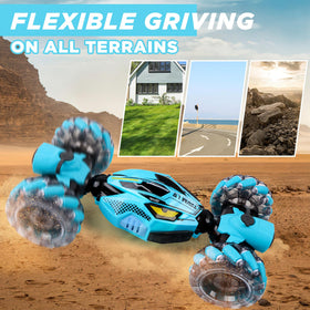 DPAPDI RC car in drift mode with 360° spins and S-shaped moves