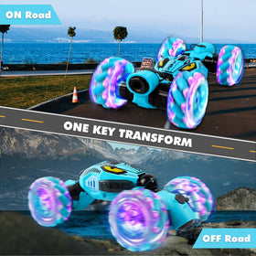 DPAPDI Gesture Sensing RC Stunt Car top view emphasizes compact design and grip
