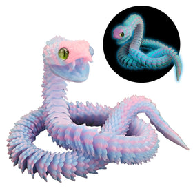 Dpcirk rainbow snake with movable teeth for interactive play and stress relief.
