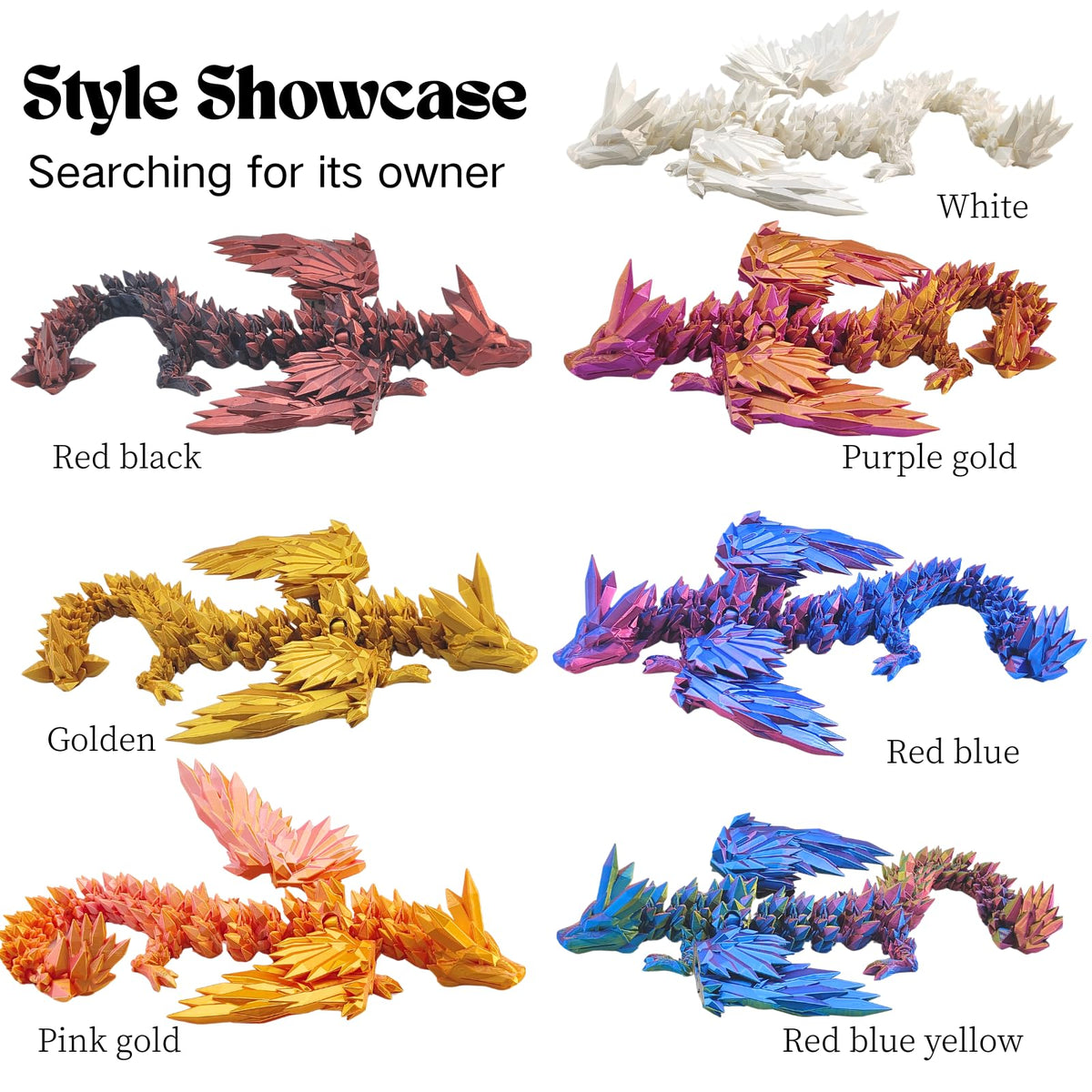 Dpcirk dragon crystal dual-color finish adds artistic flair to your space