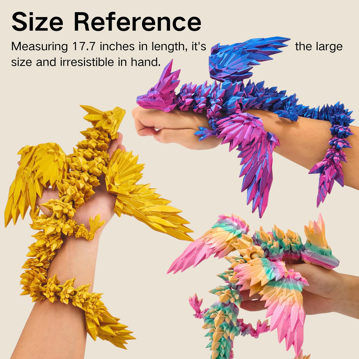 Dpcirk dragon wings bendable for flexible display and pose options