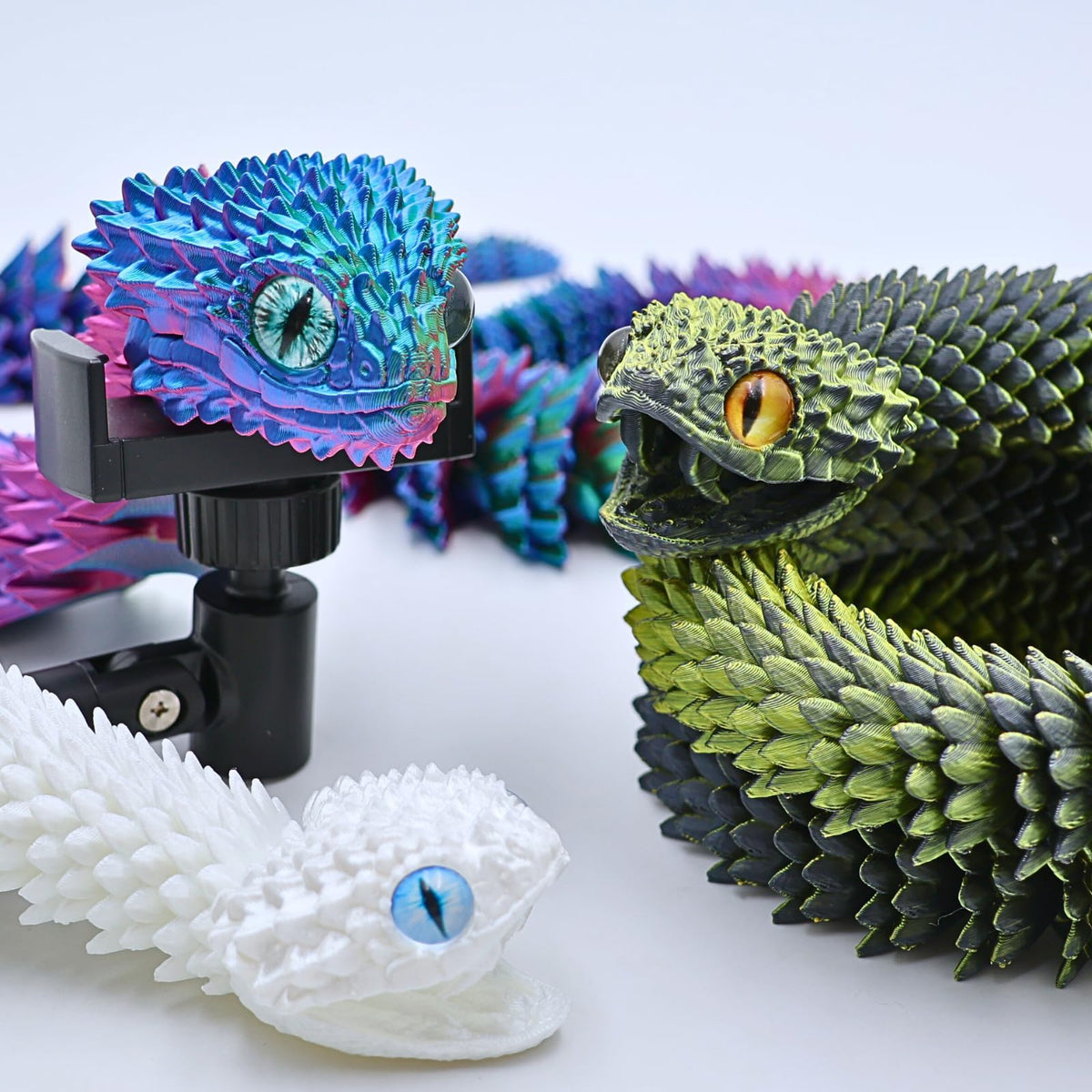 Dpcirk decorative snake sculpture enhances any shelf or workspace.