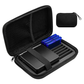 DPVPER GBA SP carrying case with hard shell protects console and eight cartridges on the go.