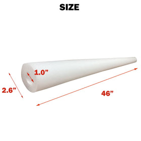 Hollow foam pool noodle 46-inch white by DQFAQYY for buoyant support