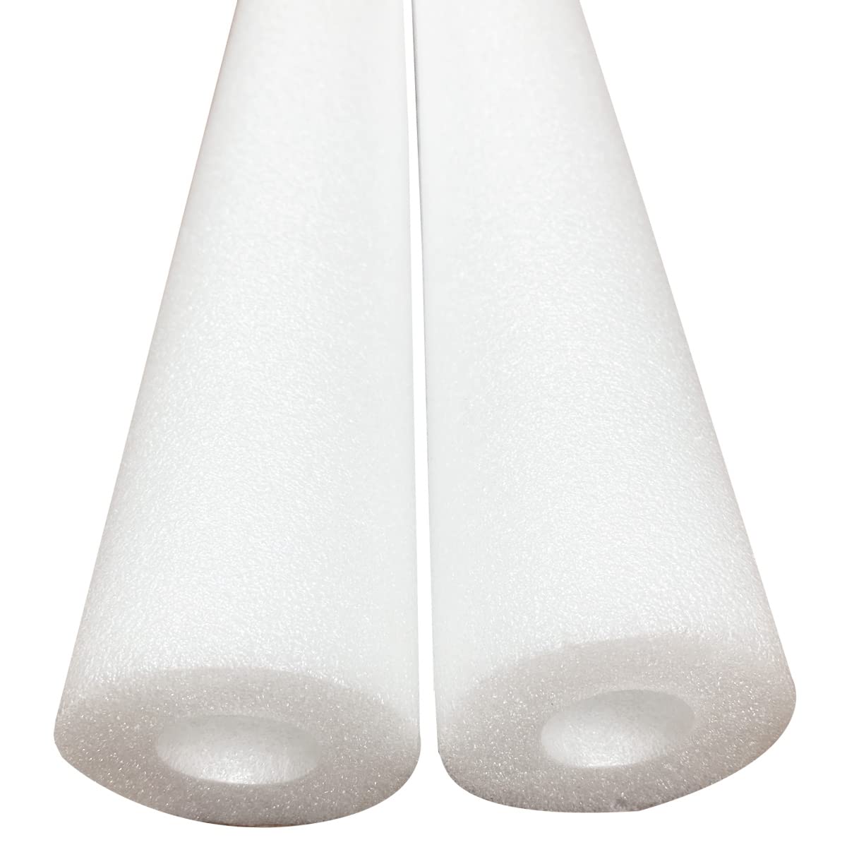 DQFAQYY pool noodle 46-inch hollow foam white two-pack for swimming and play