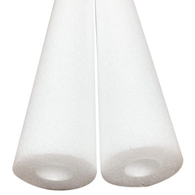 DQFAQYY pool noodle 46-inch hollow foam white two-pack for swimming and play