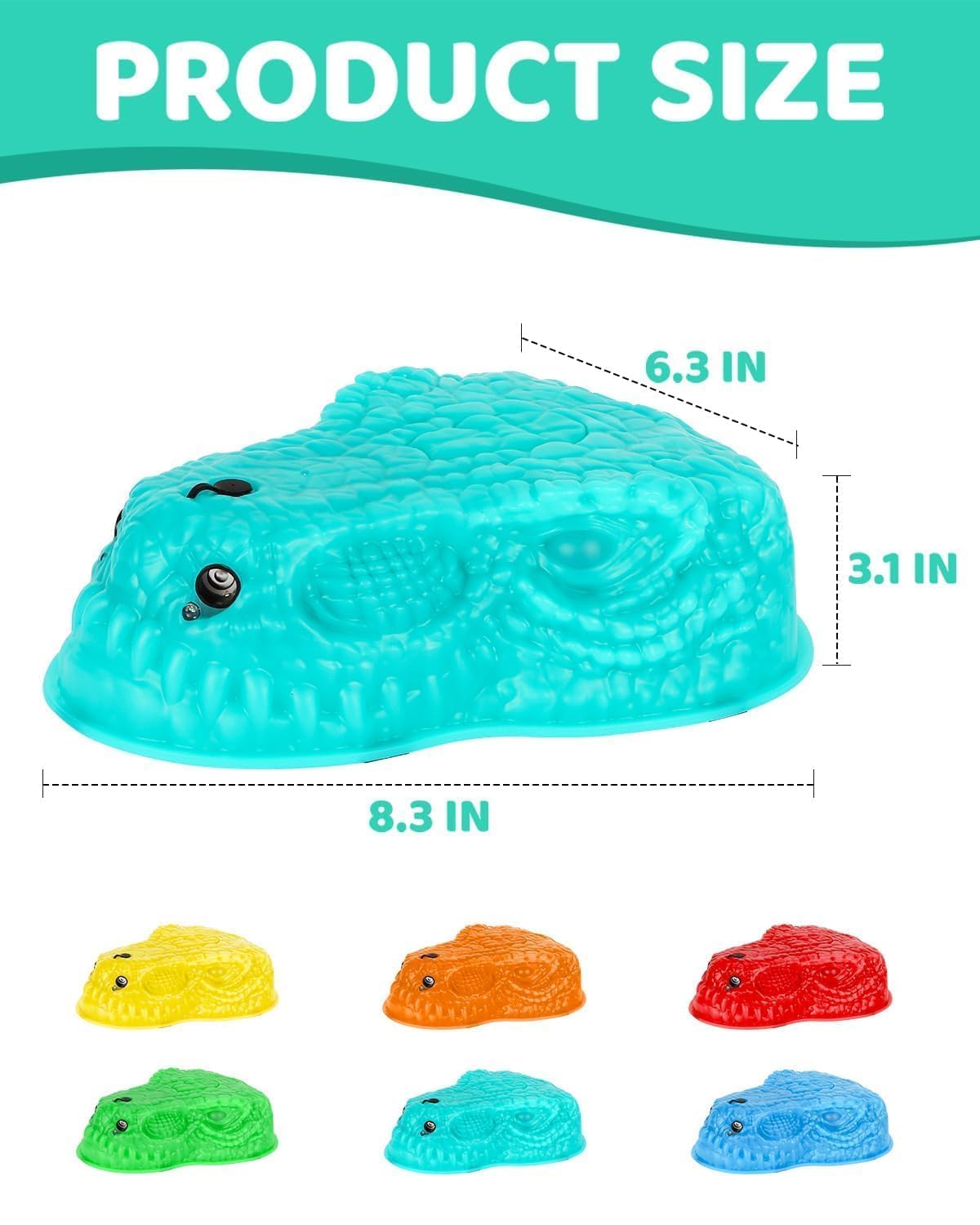 Dqoetort dinosaur stepping stone emits LED lights for sensory play
