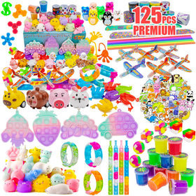 DQstar Party Favors 125‑pc bundle offers colorful toys for classrooms and celebrations