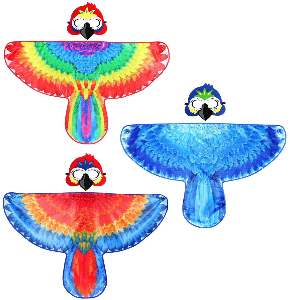 DQ.Z bird wings costumes for kids, three-pack, ideal for imaginative dress-up.