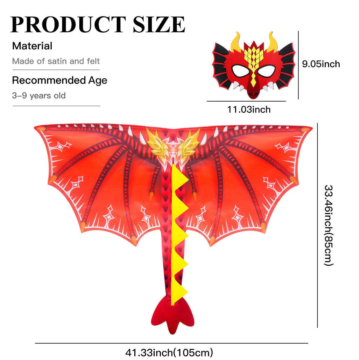 D.Q.Z dinosaur masks set complements wings for pretend play