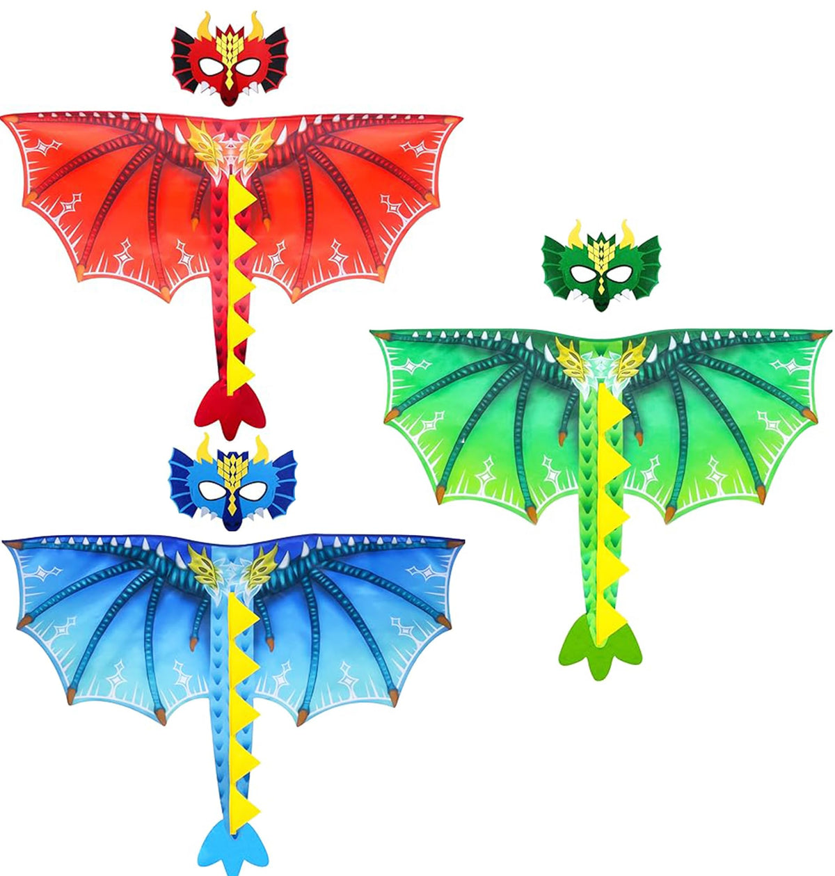 D.Q.Z dinosaur wings green for vibrant costume play and imaginative adventures