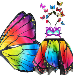DQZ doublesided butterfly wings in vivid colors for eye-catching pretend play.