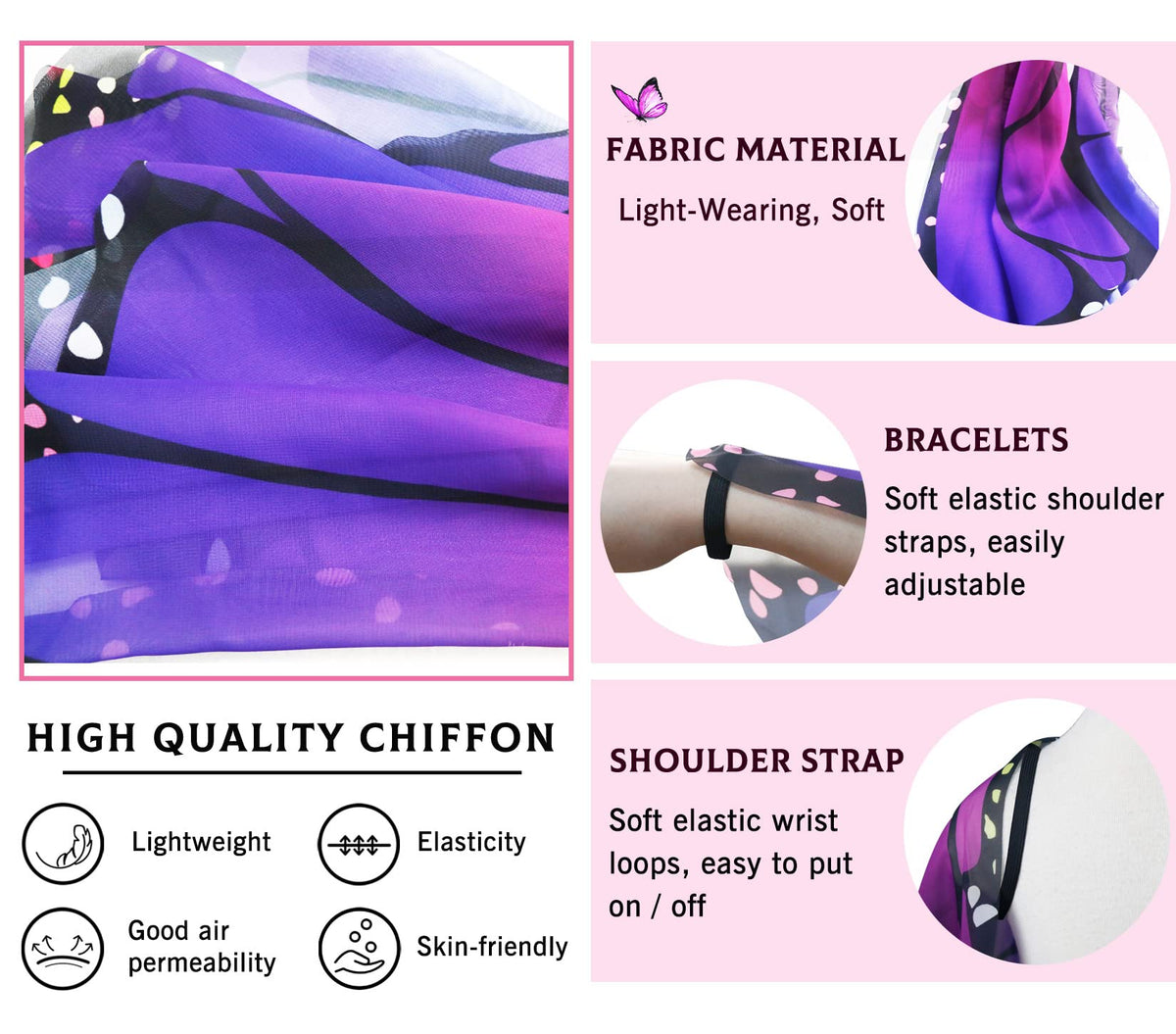 DQZ Dress-Up Set Package includes wings, tutu, mask, and headband for creative role play.