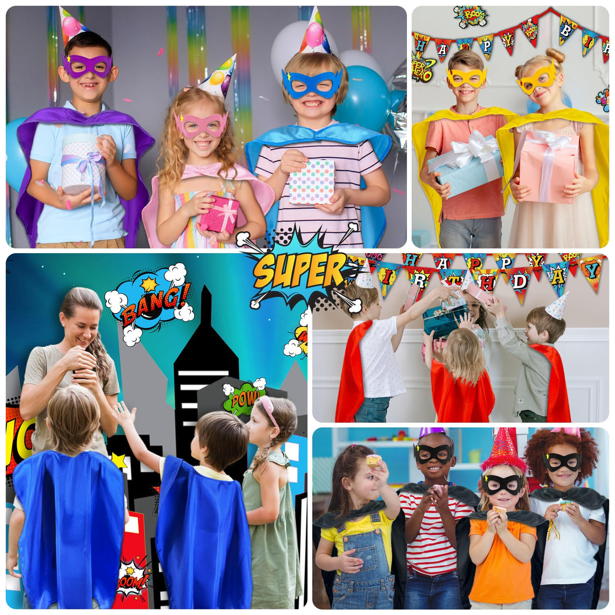 DQZ felt superhero mask provides soft, safe wear for pretend play
