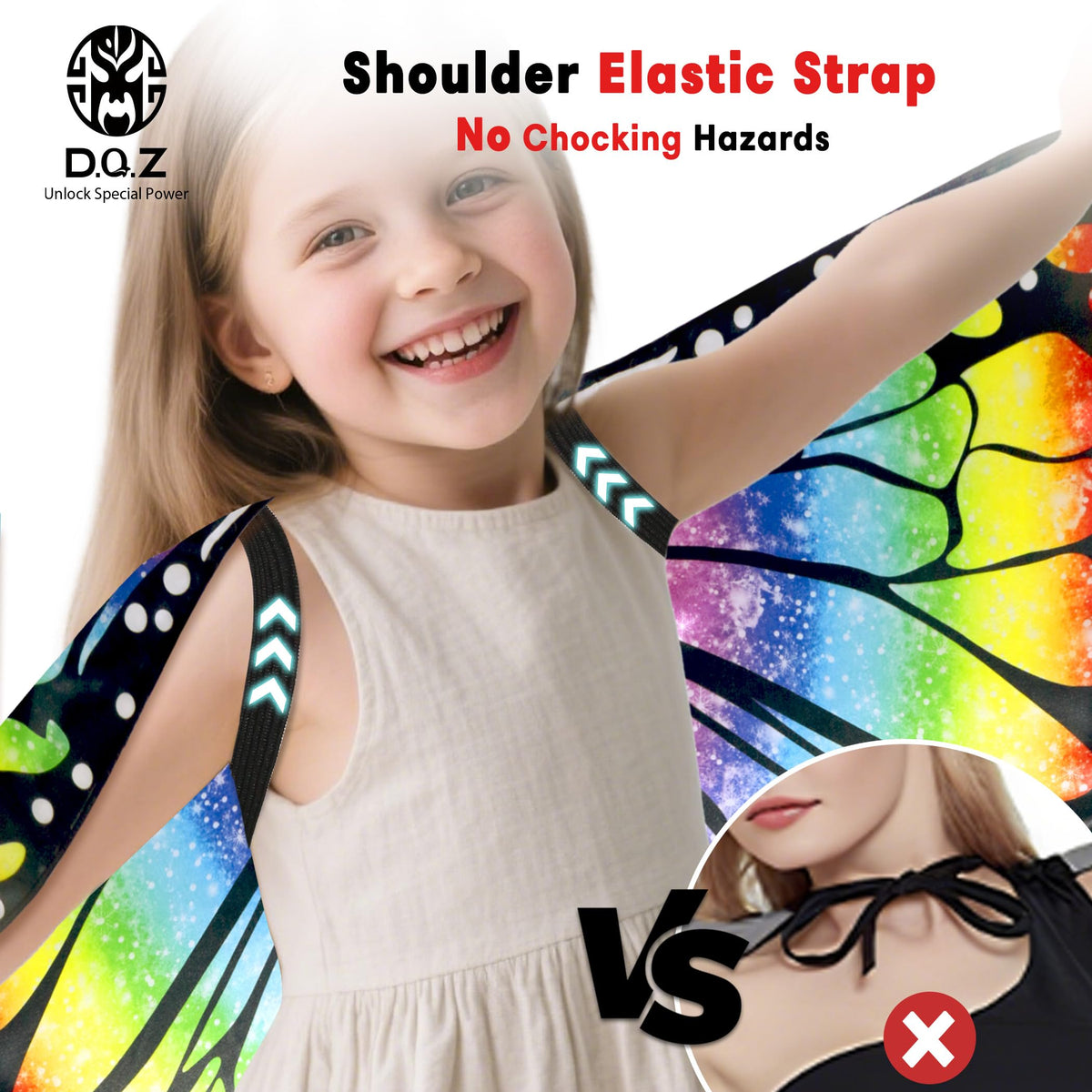 DQZ flexible 3D butterfly headband moves with kids for comfortable wear