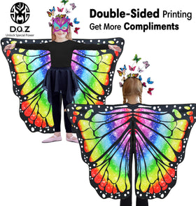 DQZ kids butterfly wings with headband, playful costume option for pretend play