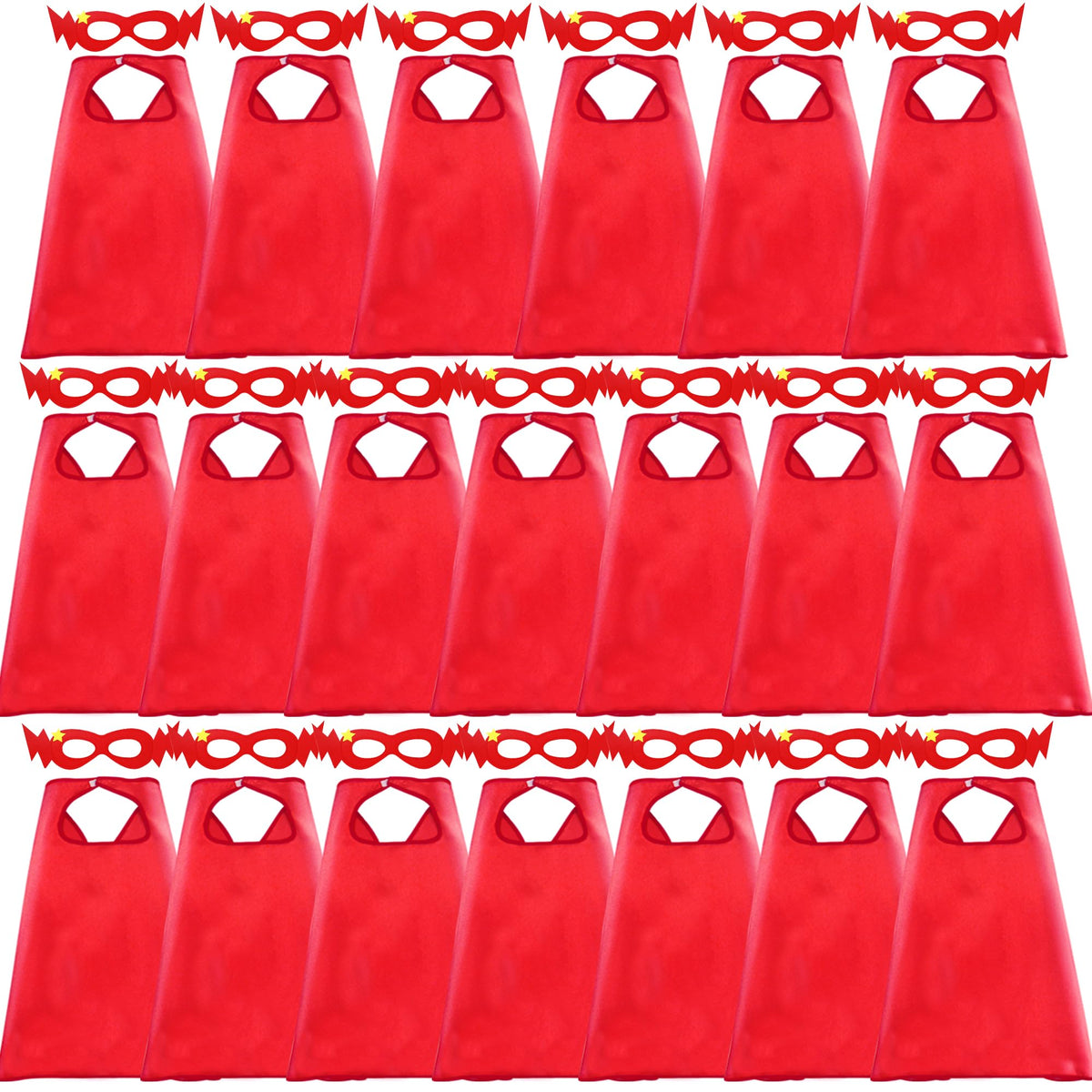 DQZ 20-set superhero capes pack in red inspires imaginative dress-up play