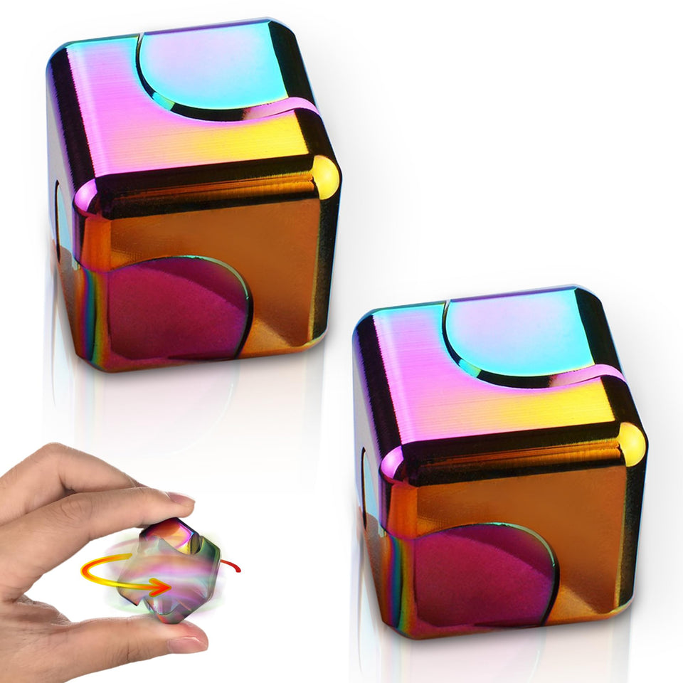 Dr.Kbder fidget spinner cube front view—compact desk toy for focus and calm
