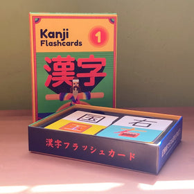 Dr. Moku Kanji flash cards feature memorable visual mnemonics for recall.