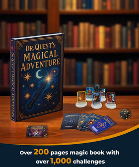 Dr. Quest's magical gems reward progress and collaborative problem solving.