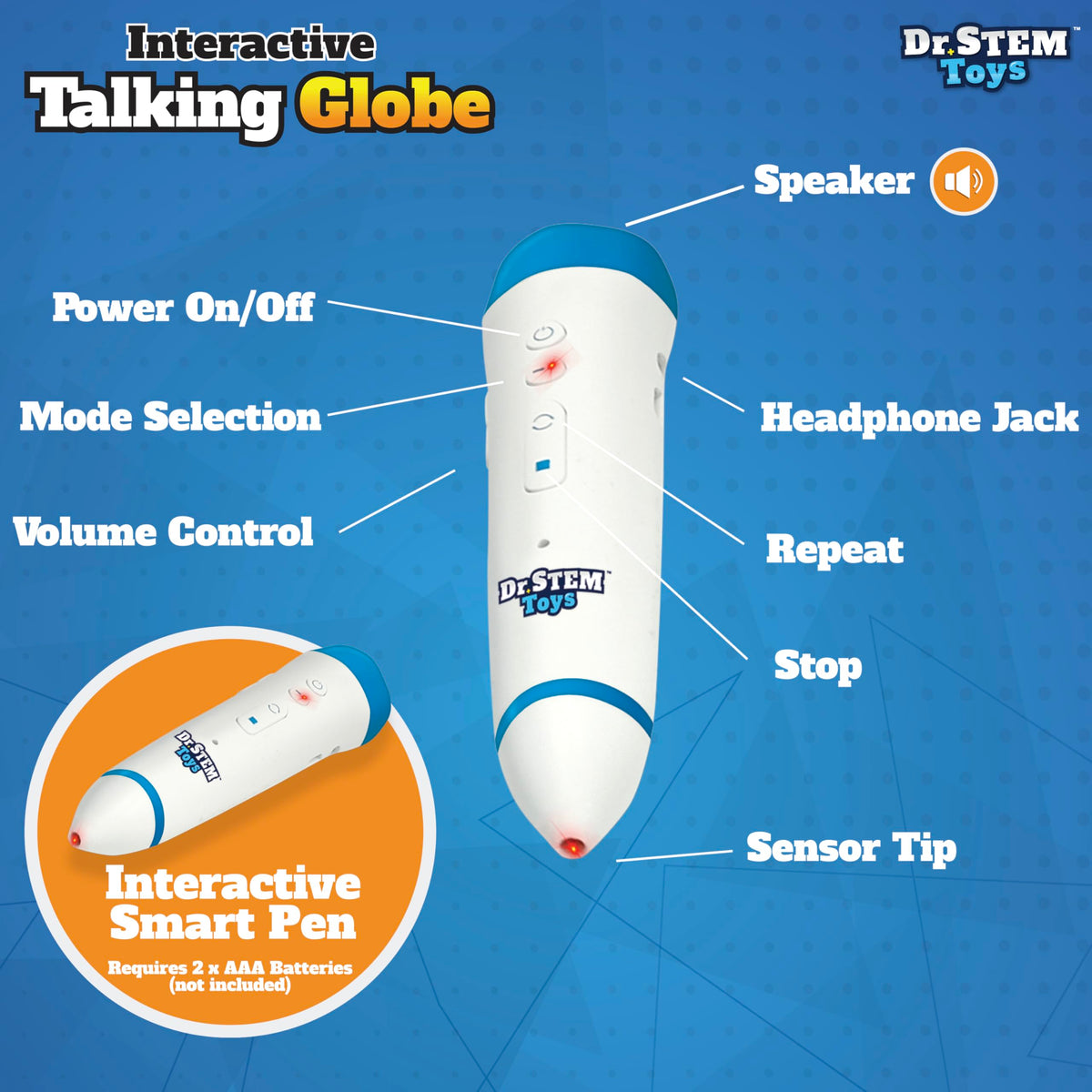 Educational globe designed for ages 6+ to foster global awareness
